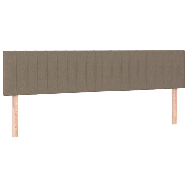 vidaXL Posteljno vzglavje taupe 200x5x78/88 cm blago