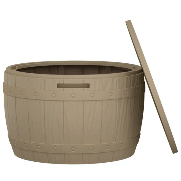 vidaXL Vrtna škatla za shranjevanje 3 v 1 svetlo rjav polipropilen