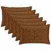 vidaXL Prevleka za blazino 6 pcs HOUTEN Svetlo rjava 50 x 80 cm Flanel