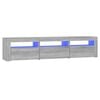 vidaXL TV omarica z LED lučkami siva sonoma 180x35x40 cm