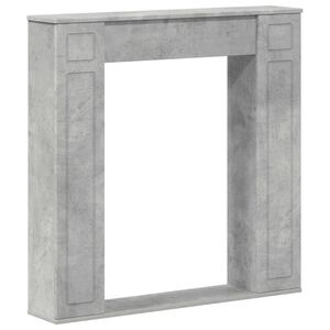 vidaXL Okvir kamina Betonsko siva 100 x 20 x 100 cm Inženirski les
