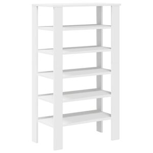 vidaXL Regal za čevlje bel 61x32x105 cm inženirski les