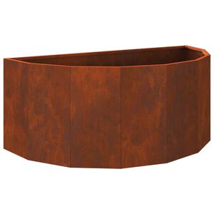 vidaXL Cvetlično korito Rjav 90 x 45 x 35 cm Vremensko odporno jeklo
