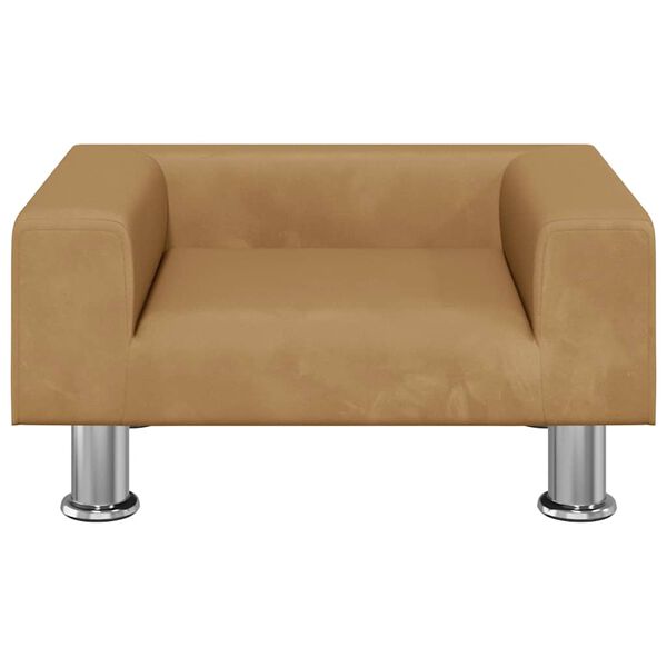 vidaXL Pasja postelja rjava 50x40x26,5 cm žamet