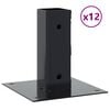 vidaXL Podstavki za stebre Kvadratni 12 kosov Antracit 51x51 mm