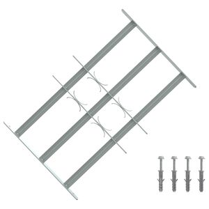 vidaXL Zavarovalna re&scaron;etka za okna z 3 prečkami 3 kos 430-740 mm