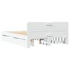 vidaXL Posteljni okvir z vzglavjem bel 120x190 cm inženirski les