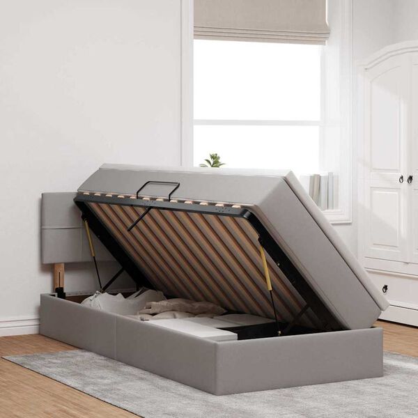 vidaXL Postelja z dodatnim prostorom za shranjevanje in vzmetnico