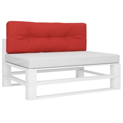 vidaXL Blazina za kavč iz palet rdeča 120x40x12 cm