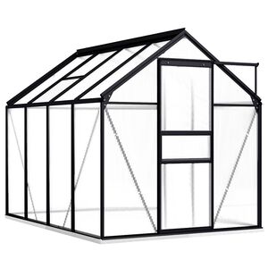 vidaXL Rastlinjak z okvirjem antraciten aluminij 4,75 m&sup2;