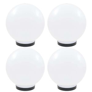 vidaXL LED okrogle svetilke 4 kosi krogle 25 cm PMMA
