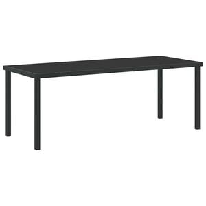 vidaXL Vrtna miza Črna 200 x 80 x 73 cm Kovina