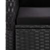 vidaXL Vrtna jedilna garnitura 11-delna z blazinami črna poli ratan