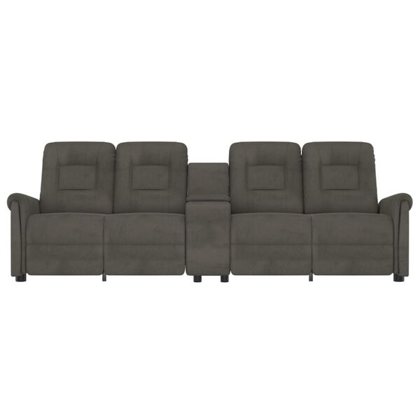 vidaXL Masažni štirised z držali za skodelico temno siv