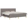 vidaXL Posteljni okvir z vzmetnico Taupe 180 x 200 cm blago
