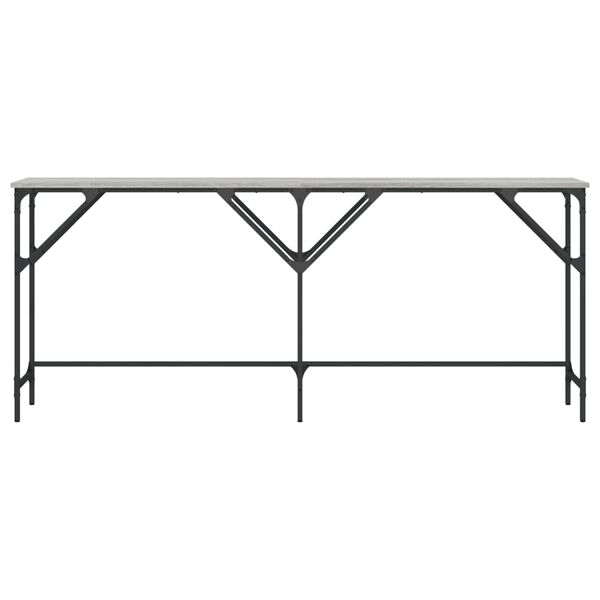 vidaXL Konzolna mizica siva sonoma 180x29x75 cm inženirski les