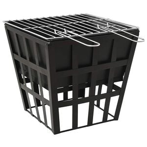vidaXL Ognji&scaron;če in žar 2 v 1 34x34x48 cm jeklo