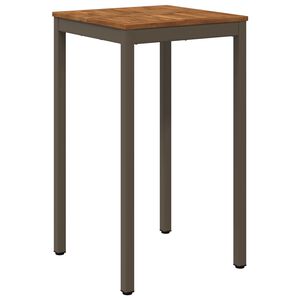 vidaXL Vrtni Bar Miza Naravna in kava 60 x 60,5 x 105 cm
