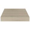 vidaXL Stenske police 2 kosa barva hrasta 23x23,5x3,8 cm MDF