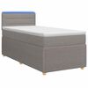 vidaXL Postelja boxspring z vzmetnico Taupe 80 x 200 cm Blago