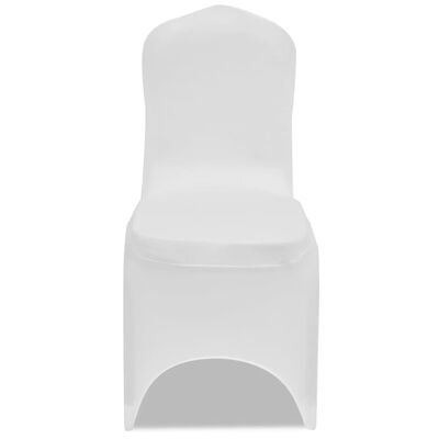 vidaXL Prevleka za stol raztegljiva bela 24 kosov