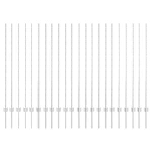 vidaXL Steber ograje. 22 pcs srebrna 180 cm Jeklo