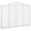 vidaXL Obokane gabion ko&scaron;are 9 kosov 200x30x140/160cm pocinkano železo