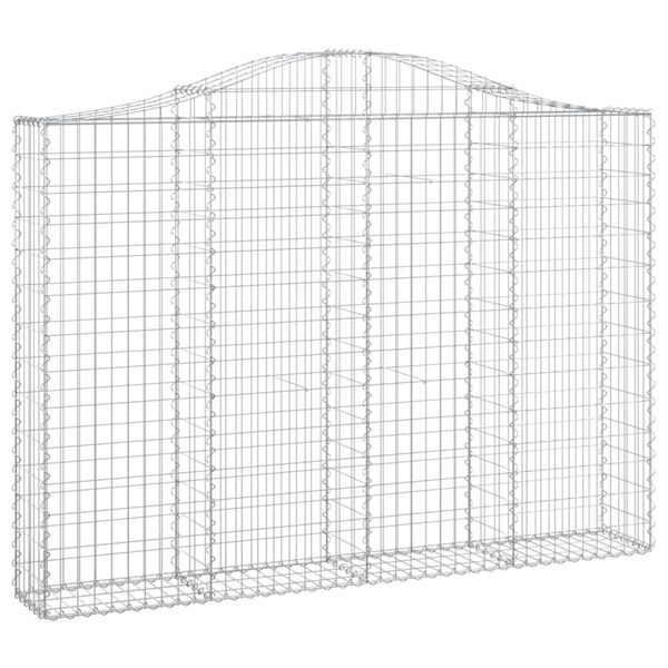 vidaXL Obokane gabion ko&scaron;are 9 kosov 200x30x140/160cm pocinkano železo