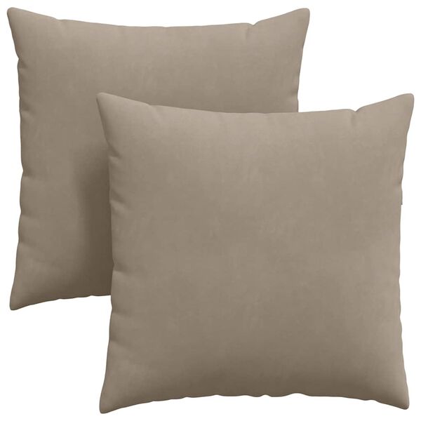 vidaXL Blazine za kavč 2 pcs Taupe 80 x 80 cm blago