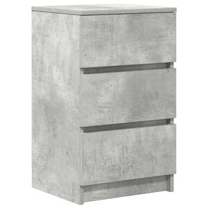 vidaXL Nočna omarica s 3 predali betonsko siva 39x35x65 cm