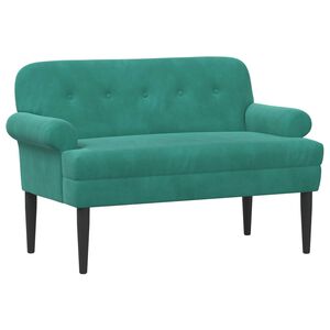 vidaXL Dvojnica s gumbi Turkizna 120 x 66 x 78 cm Žamet
