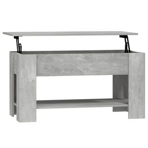 vidaXL Klubska mizica betonsko siva 101x49x52 cm inženirski les