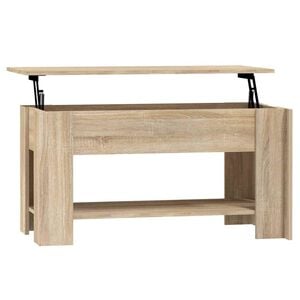 vidaXL Klubska mizica sonoma hrast 101x49x52 cm konstruiran les
