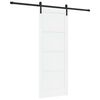 vidaXL Drsna vrata 78 x 202 cm Inženirski les Bela in črna