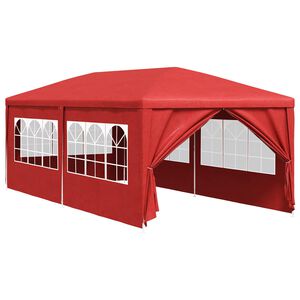 vidaXL Zabavni &scaron;otor 600 x 300 x 255 cm Rdeča PE in jeklo