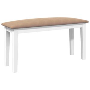 vidaXL klop 90 cm Bela masivna lesena guma