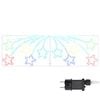 vidaXL Božična zvezda 432 LED večbarvno 182 x 58 cm PVC