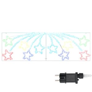 vidaXL Božična zvezda 432 LED večbarvno 182 x 58 cm PVC