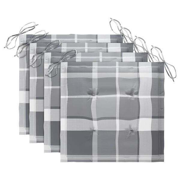 vidaXL Vrtni jedilni stoli z blazinami 3 kosi trden akacijev les