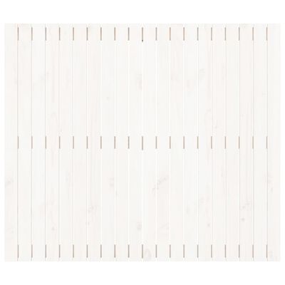 vidaXL Stensko posteljno vzglavje belo 127,5x3x110 cm trdna borovina
