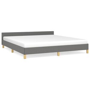 vidaXL Posteljni okvir brez vzmetnice temno siv 160x200 cm blago