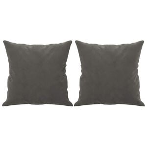 vidaXL Okrasna blazina 2 kosa temno siva 40x40 cm žamet