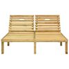 vidaXL Dvojni ležalnik z blazinami impregnirana borovina