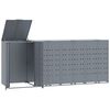 vidaXL Lopa za smetnjak za 4 smetnjake siva 276x79x117 cm jeklo