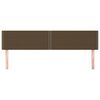 vidaXL Posteljno vzglavje temno rjava 200x5x78/88 cm blago