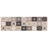 vidaXL Kuhinjska preproga Sivo-bež mozaik 150 x 45 cm 100% poliamid