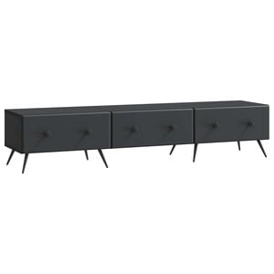 vidaXL TV omarica s predalom Črna 147 x 34,5 x 30 cm Inženirski les
