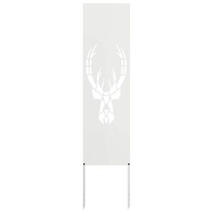 vidaXL Zaslon za zasebnost v vrtu Bela 32 x 140 cm Mnogi jeklo