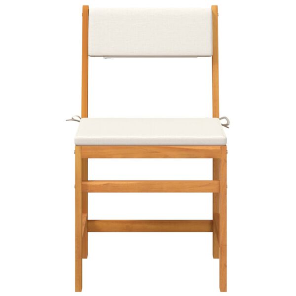 vidaXL Balkonska garnitura 3-delna z blazinami trden akacijev les