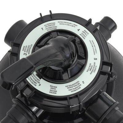 vidaXL Peščeni filter za bazene s predfiltrom črn